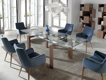 1007 - Extending rectangular glass table by Angel Cerdá - view 3